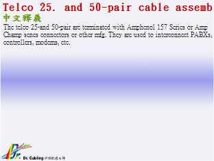 Telco 25 and 50-pair cable assembly--qǳƤ...