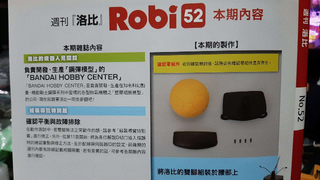 週刊「洛比」Robi 52 本期內容(將洛比的雙腳組裝在腰部上).gif