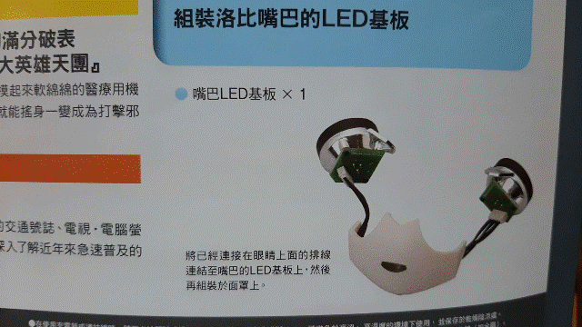 週刊「洛比」Robi 65 本期內容(零件：嘴巴的LED基板).gif