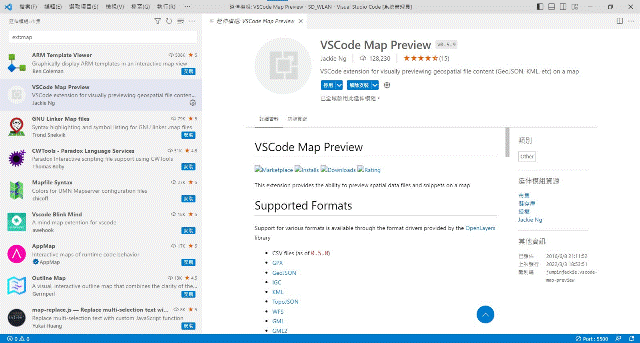 Robi_Visual Studio Code(VSCode Map Preview_延伸模組)